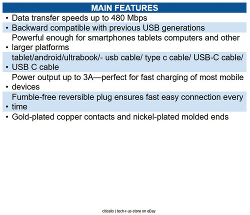 Eaton U040-006-C Series USB-C Cable (M/M) - USB 2.0, 6 ft. (1.83 m) - USB-C