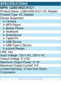 Eaton Tripp Lite Series U280-W02-A1C1 Dual-Port USB Wall Charger