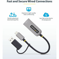 StarTech U2GA-USB-C-ETHERNET 2.5GbE USB-C to Ethernet Adapter w/ USB-A Converter
