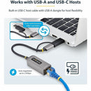 StarTech U2GA-USB-C-ETHERNET 2.5GbE USB-C to Ethernet Adapter w/ USB-A Converter