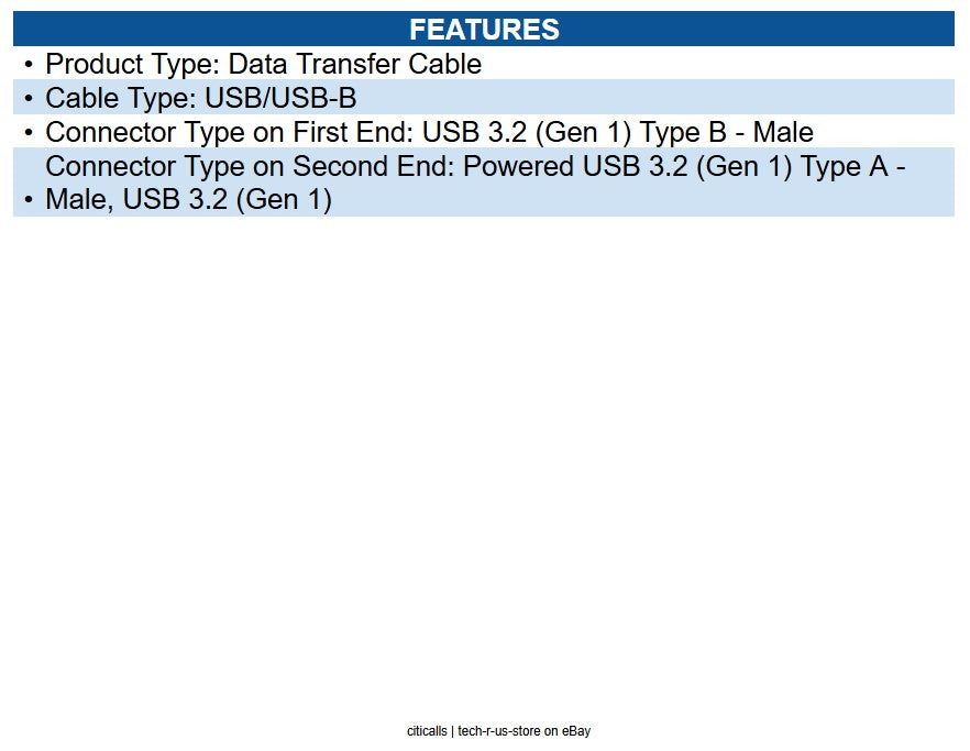 Eaton U328-025-1 USB 3.0 SuperSpeed Active Repeater Cable (A to B M/M), 25 ft.