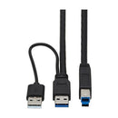 Eaton U328-025-1 USB 3.0 SuperSpeed Active Repeater Cable (A to B M/M), 25 ft.