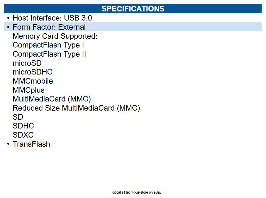 Eaton U352-000-MD-AL USB 3.0 SuperSpeed Multi-Drive Memory Card Reader/Writer