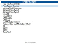Eaton U352-000-MD-AL USB 3.0 SuperSpeed Multi-Drive Memory Card Reader/Writer