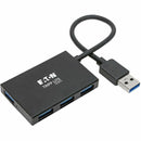 Eaton U360-004-4A-AL 4-Port Slim Portable USB-A Hub - USB 3.x (5Gbps) Aluminum