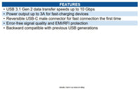 Eaton U422-003-G2 3ft USB-C to USB-B Cable (M/M) - USB 3.2, Gen 2 (10 Gbps)