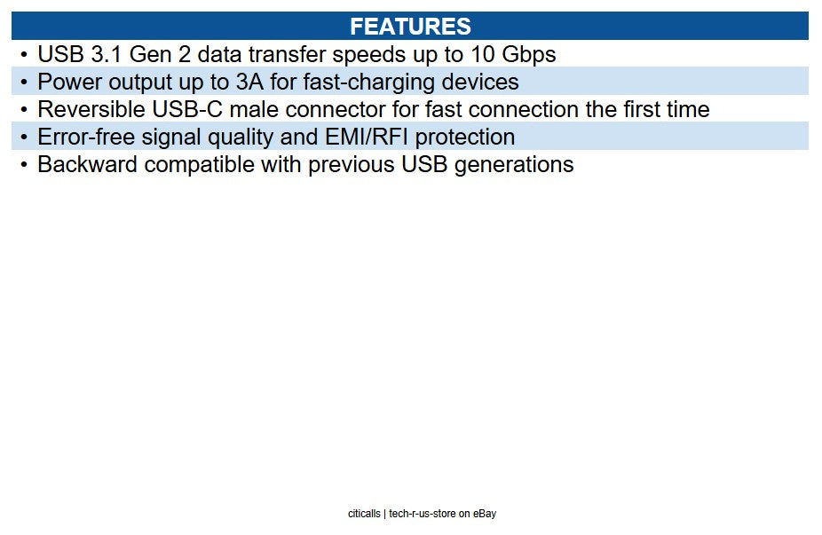 Eaton U422-003-G2 3ft USB-C to USB-B Cable (M/M) - USB 3.2, Gen 2 (10 Gbps)