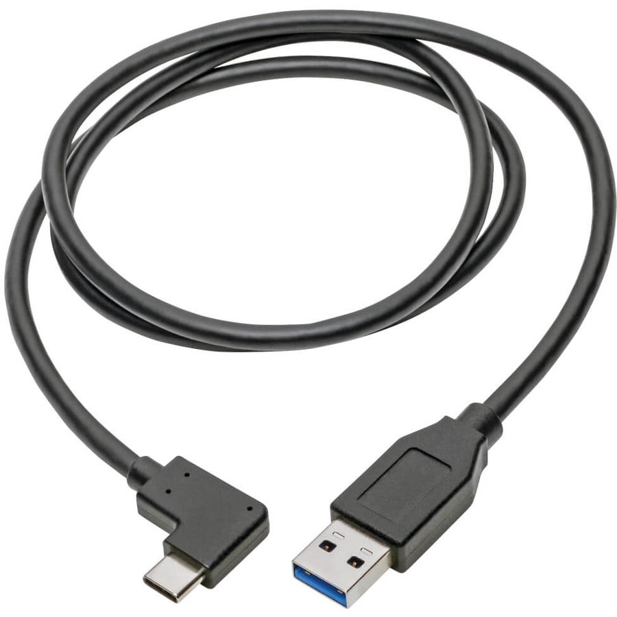 Eaton U428-003-CRA 3ft USB-C to USB-A Cable (M/M), Right-Angle C, USB 3.2 Gen 1