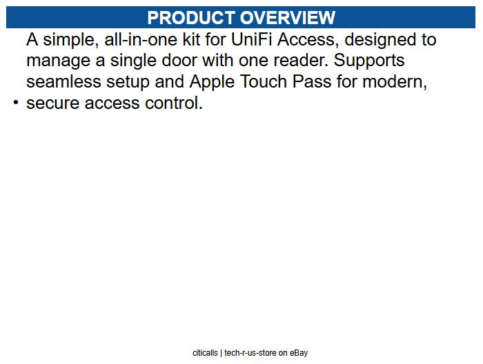 Ubiquiti Networks UA-G3-SK manage a single door with one reader G3 Starter Kit
