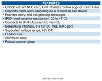 Ubiquiti Networks UA-G3-W 3rd gen reader with Apple Touch Pass