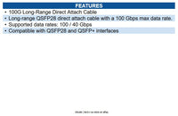 Ubiquiti UACC-AOC-QSFP28-20M 100Gbps Long-Range Direct Attach Cable - 20M