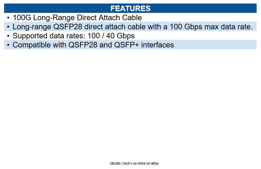 Ubiquiti UACC-AOC-QSFP28-20M 100Gbps Long-Range Direct Attach Cable - 20M