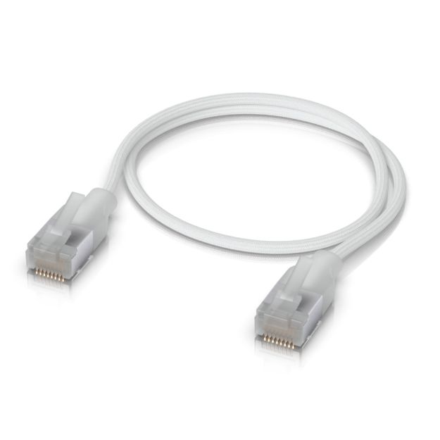 Ubiquiti UACC-CABLE-PATCH-EL-C6A-0.3M-W Ultra-thin braided patch cable 0.3M