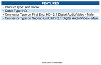 Ubiquiti Networks UACC-CABLE-UHS-1M HD- Cable designed for high-performance