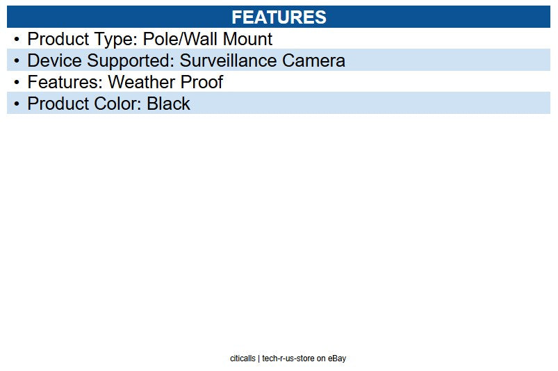 Ubiquiti Networks UACC-FLEX-CAM-PWM-BLACK Flex Pro Pole/Wall Mount