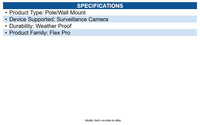 Ubiquiti UACC-FLEX-CAM-PWM-WHITE Flex Pro Pole/WallMount for use with Camera