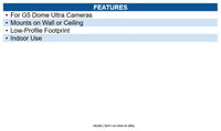 Ubiquiti UACC-G5-DOME-ULTRA-FM-SB-W Flush Mount with Smoked Bubble for G5 Dome