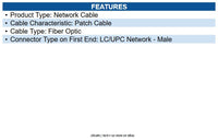 Ubiquiti Networks UACC-OFC-M2-LULU-3M-50 OM4 Duplex LC UPC Fiber Patch Cable