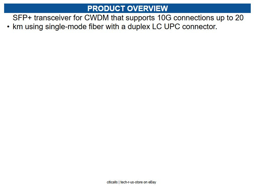 Ubiquiti UACC-OM-SFP10-1510 SFP+ transceiver for CWDM 10G connects