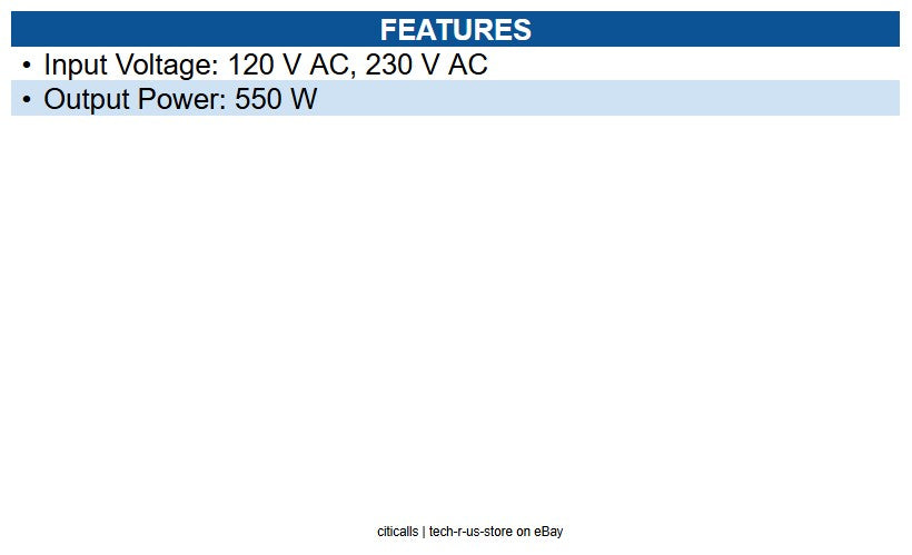 Ubiquiti Networks UACC-PSU-UDW Power Module 550 W - 120 V AC, 230 V AC