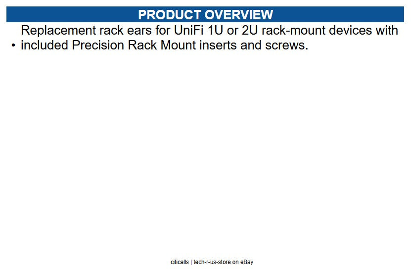 Ubiquiti UACC-RACK-EAR-1U Replacement rack ears for UniFi 1U or 2U rack-mount