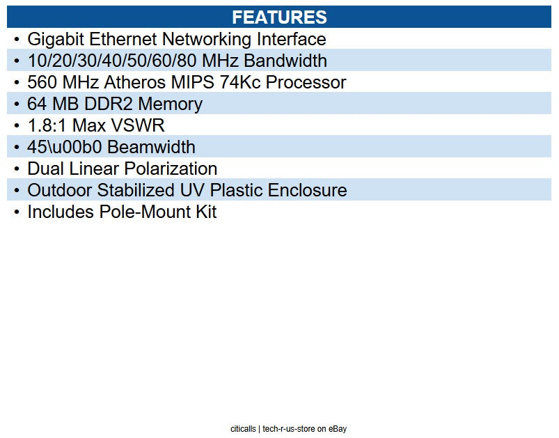 Ubiquiti Networks UACC-UK-ULTRA-PANEL-ANTENNA External Panel Antenna Ultra
