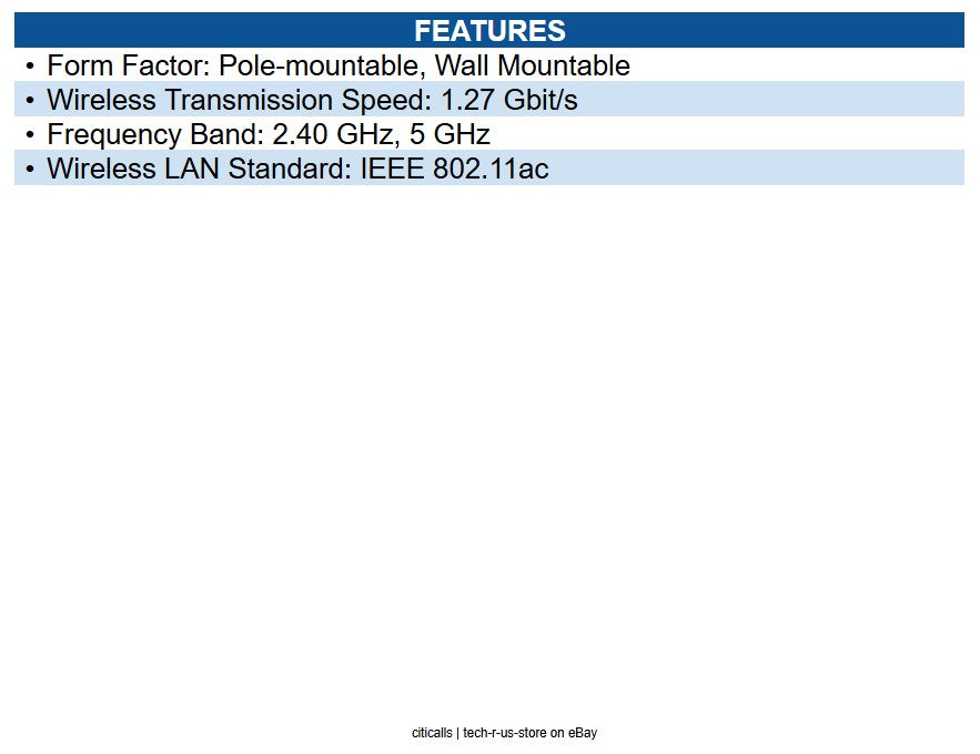 Ubiquiti UAP-AC-M-5-US UniFi AC Mesh UAP-AC-M IEEE 802.11ac 1.27 Gbit/s Wireless