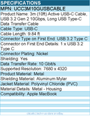 StarTech UCC3M10GUSBCABLE 3m (10ft) Active USB-C Cable, USB 3.2 Gen 2 10Gbps