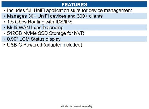 Ubiquiti Networks UCG-MAX Cloud Gateway Max Router 5 Ports - 4 RJ-45 Port(s)