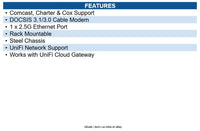 Ubiquiti UCI Multi-Gigabit Rack-Mountable Cable Modem