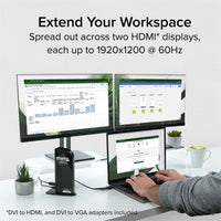Plugable UD-3900 USB 3.0 Universal Laptop Docking Station Dual Monitor