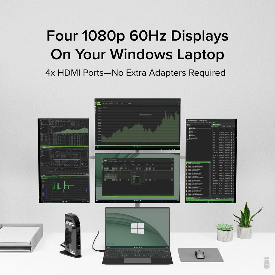 Plugable UD-3900C4 14-in-1 USB C Docking Station with 100W Charging