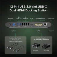Plugable UD-3900H USB 3.0 Universal Laptop Docking Station for Windows & Mac