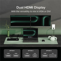 Plugable UD-3900H USB 3.0 Universal Laptop Docking Station for Windows & Mac