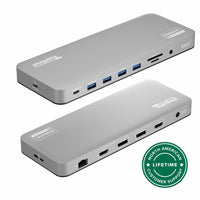 Plugable UD-6950PDH USB C Laptop Docking Station, Dual Monitor 4K 60Hz