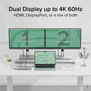 Plugable UD-6950PDH USB C Laptop Docking Station, Dual Monitor 4K 60Hz