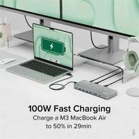 Plugable UD-6950PDH USB C Laptop Docking Station, Dual Monitor 4K 60Hz