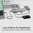 Plugable UD-6950PDH USB C Laptop Docking Station, Dual Monitor 4K 60Hz