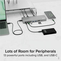 Plugable UD-6950PDH USB C Laptop Docking Station, Dual Monitor 4K 60Hz