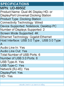 Plugable UD-6950Z USB 3.0 and USBC Dual 4K Display Docking Station