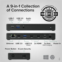 Plugable UDMSTH2 USB C Docking Station - Dual 4K Monitor