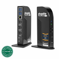 Plugable UD-ULTC4K 4K USB C Docking Station Triple Monitor w 100W Power Delivery