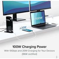 Plugable UD-ULTC4K 4K USB C Docking Station Triple Monitor w 100W Power Delivery