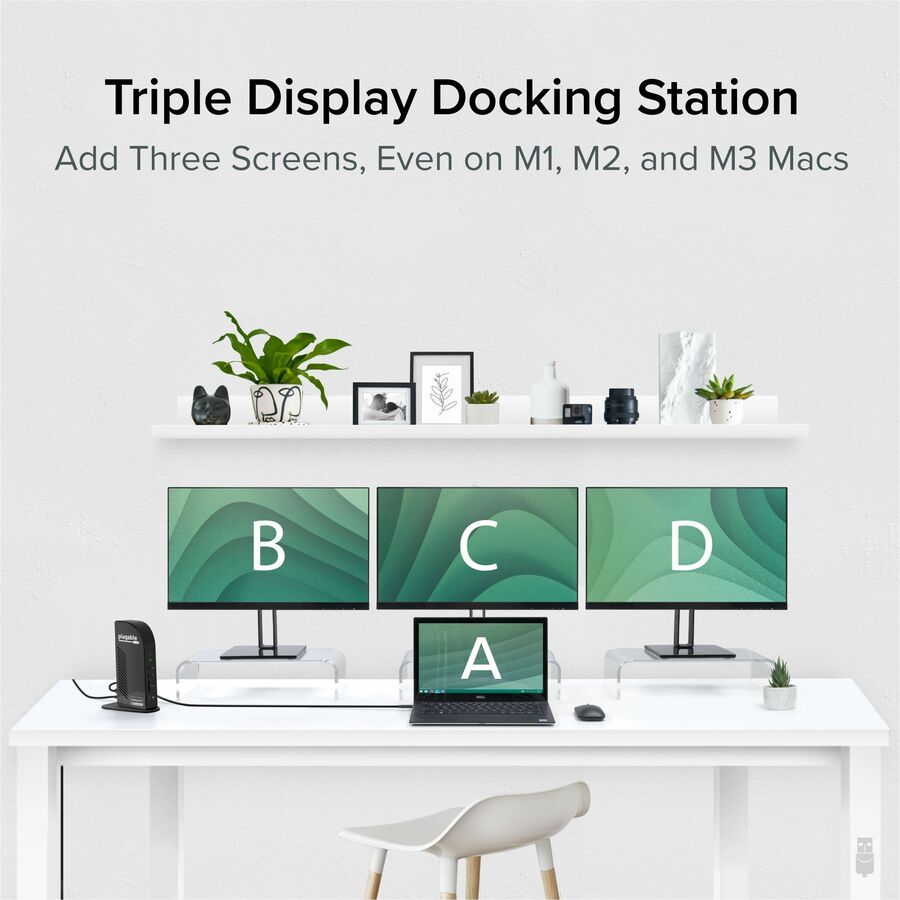 Plugable UD-ULTCDL 13-in-1 USB-C Triple Monitor Docking Station w 100W Charging