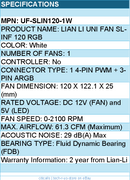 Lian-Li UF-SLIN120-1W UNI FAN SL Infinity White without controller Retail
