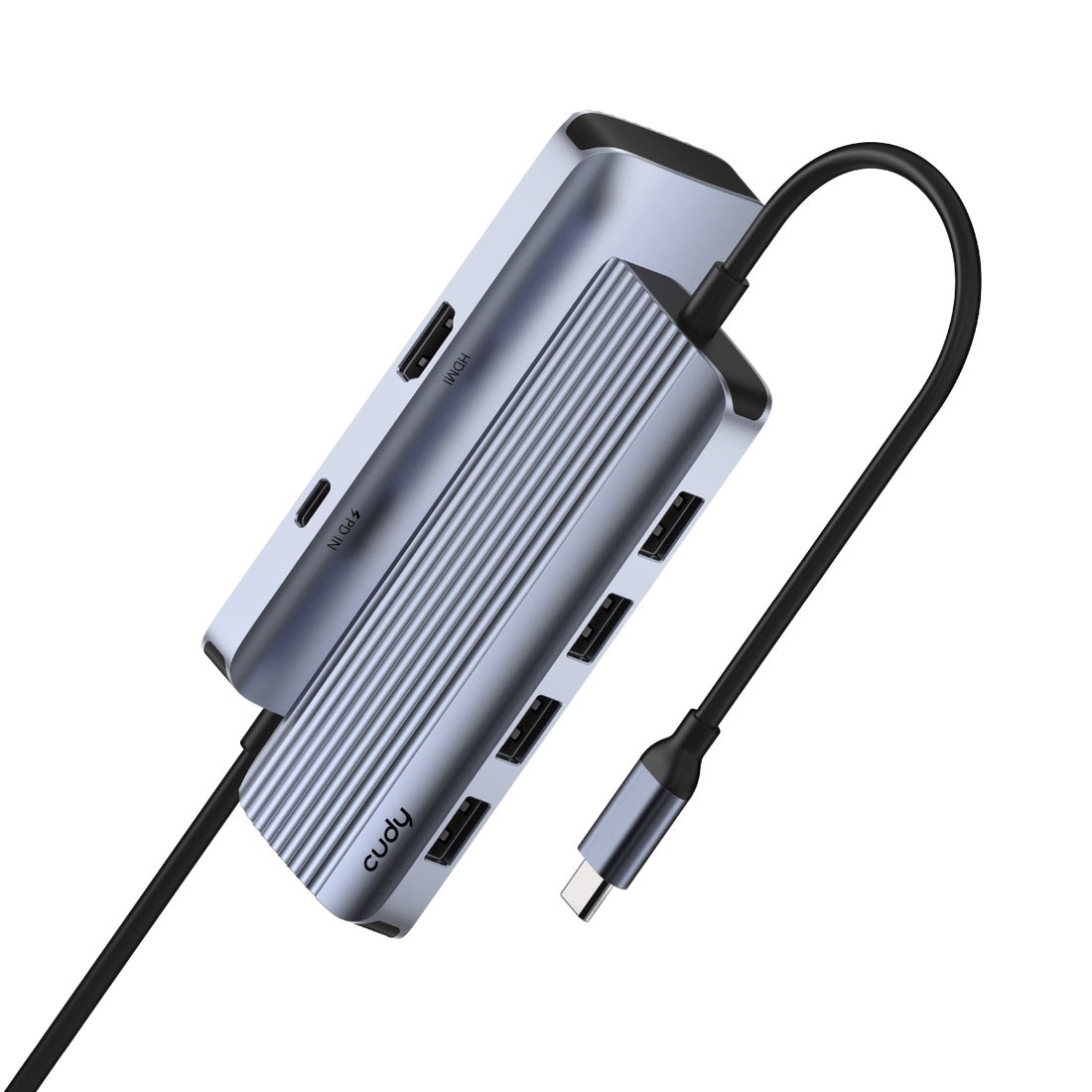 Cudy UH500 6-In-1 Video 4K 5Gbps USB-C Hub Retail - Plug-and-Play