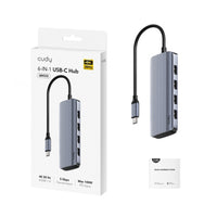 Cudy UH500 6-In-1 Video 4K 5Gbps USB-C Hub Retail - Plug-and-Play