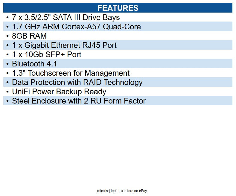 Ubiquiti Networks UNAS-PRO NAS Storage System ARM Cortex A57 Quad-core (4 Core)