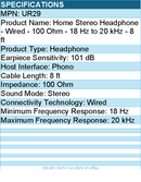 Koss UR29 Home Stereo Headphone - Wired - 100 Ohm - 18 Hz to 20 kHz - 8 ft