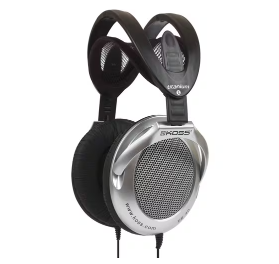 Koss UR40 Home Stereo Headphone - Mini-phone (3.5mm) - Silver, Black
